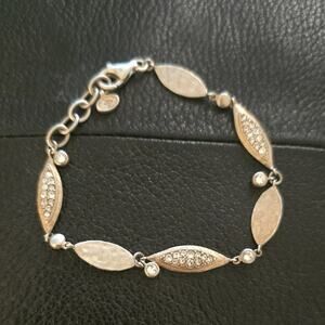 Silpada Swarovski Crystal Sterling Silver Bracelet Icy Elements 7"